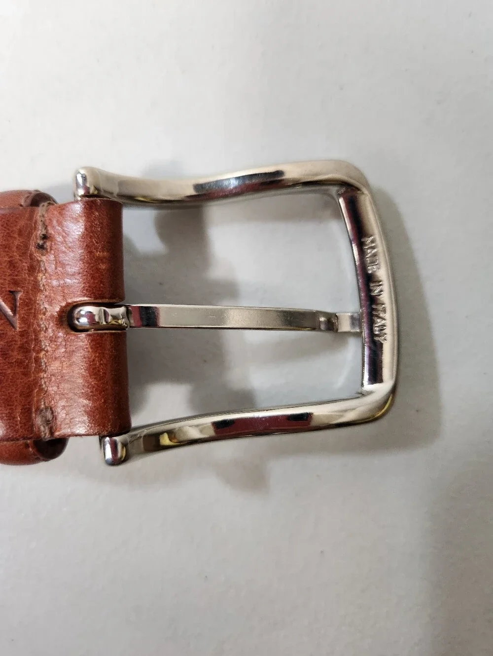 Bill Lavin Soft Collection Mens |38| Cognac Brown Woven Leather Belt